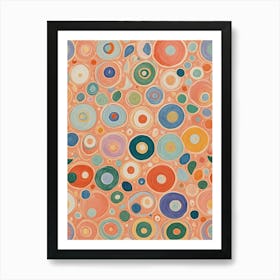 Abstract Pastel Circles 1 Art Print