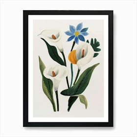 Painted Florals Calla Lily 2 Art Print