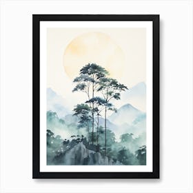 Watercolour Painting Of Bwindi Impenetrable National Park   Uganda 0 Art Print