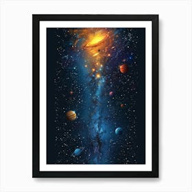 Planets In Space 11 Art Print