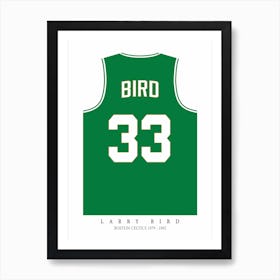 Boston Celtic Larry Bird Art Print