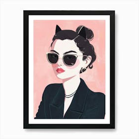 Cat Lady Art Print