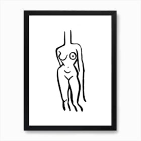 Nude 15 Line Art Print