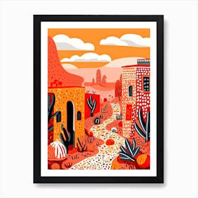 Marrakech, Illustration In The Style Of Pop Art 3 Art Print