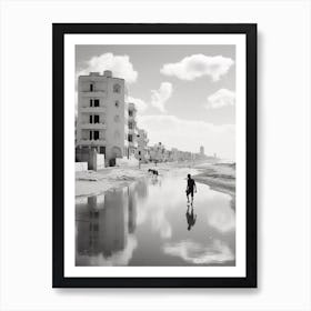 Casablanca, Morocco, Mediterranean Black And White Photography Analogue 4 Art Print