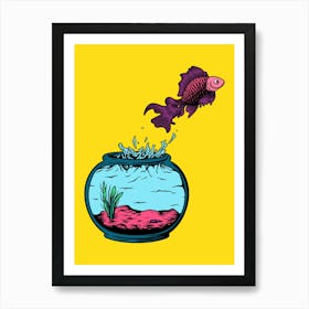 Fish In A Bowl Art Print