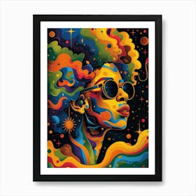 Afro-Cosmic Woman Art Print