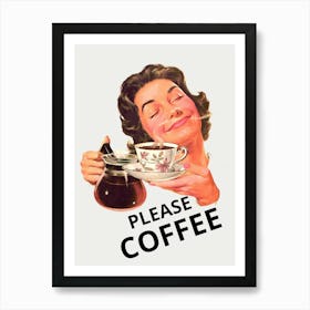 Please Coffee Art Print