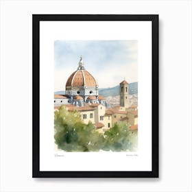 Florence, Tuscany, Italy 3 Watercolour Travel Poster Art Print