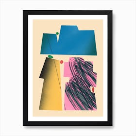 Abstract Painting in shapes Art Print