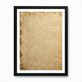 Antique Paper Exhibiting A Rustic Pattern Aged Sepia Tones With Gentle Creases And Worn Edges Hint Art Print