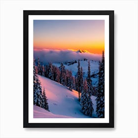 Ischgl, Austria Sunrise Skiing Poster Art Print