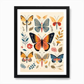 Vintage Butterflies Art Print