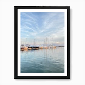 Boats At The Marina. Art Print