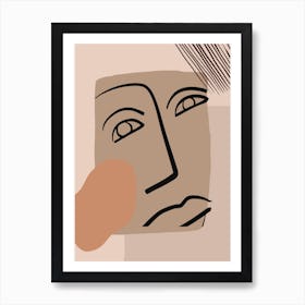 Abstract Face 1 Art Print