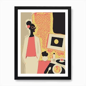 Chic Beautiful Bold Strong Black Woman Abstract 4 Art Print