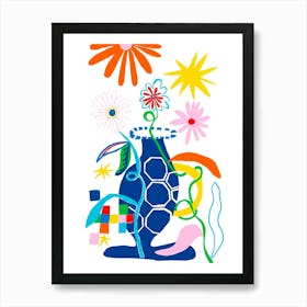 Colourful abstract scene Art Print