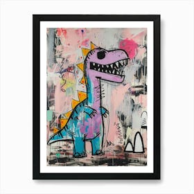 Abstract Dinosaur Graffiti Style Painting 1 Art Print