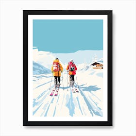 Verbier   Switzerland, Ski Resort Illustration 0 Art Print