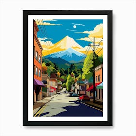 Bellingham Washington Retro Pop Art 16 Art Print