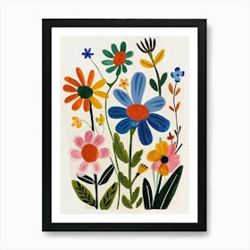 Painted Florals Cineraria 3 Art Print