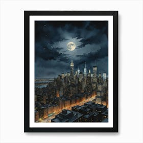 New York's Skyline, Reimagined Art Print