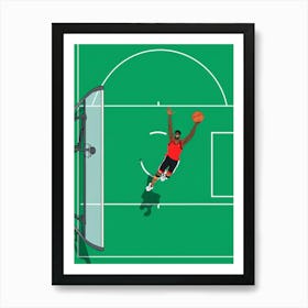 Basketball Player In Action 12 Art Print