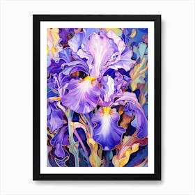 Iris Nouveau Art Print