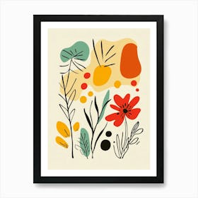 Abstract Floral Pattern 9 Art Print