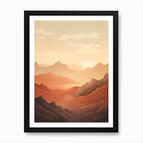 Landscape With Mountains Art Print