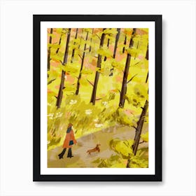 A Walk In Forest Art Print