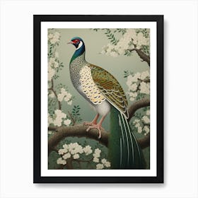 Ohara Koson Inspired Bird Painting Pheasant 6 Art Print