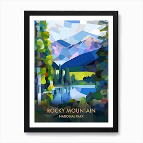 Rocky Mountain National Park Travel Poster Matisse Style 5 Art Print