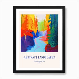 Colourful Abstract Oulanka National Park Finland 1 Poster Blue Art Print