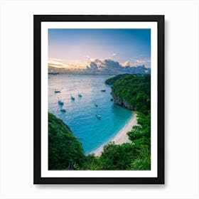 Ocean Cape Holiday Siam Beautiful Shore Point Paradise Turquoise Peaceful Sunset Grass M (28) Art Print