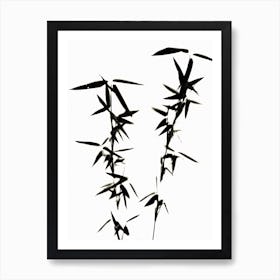 Black and white bamboo Art Print