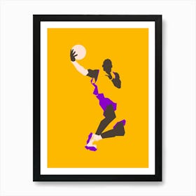 Basketball Player In The Air Art Print