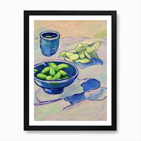 Edamame 2 Fauvist vegetable Art Print