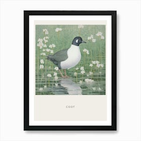 Ohara Koson Inspired Bird Painting Coot 3 Poster Art Print