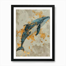 Blue Whale Precisionist Illustration 1 Art Print