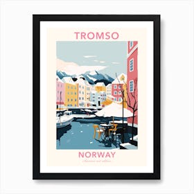 Tromso, Norway, Flat Pastels Tones Illustration 4 Poster Art Print