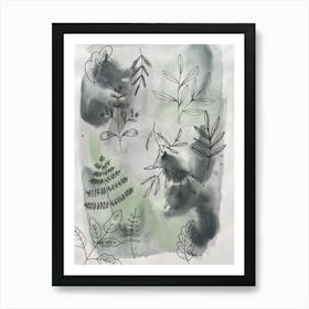 Ferns And Leaves 2 Art Print