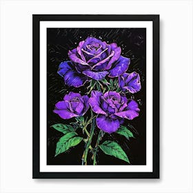 Purple Roses Art Print