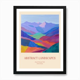 Colourful Abstract Denali National Park Usa 4 Poster Art Print