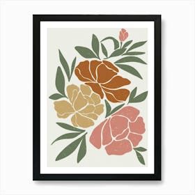 Floral Harmony 1 Art Print