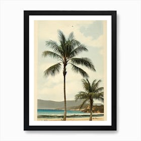 Freshwater Beach Australia Vintage Art Print