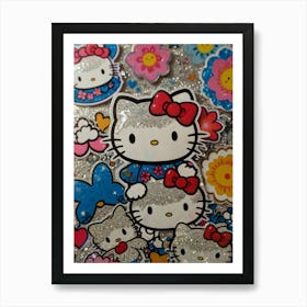 Hello Kitty Stickers Art Print