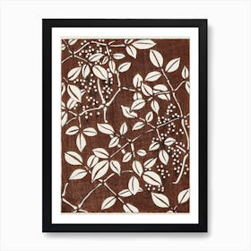Leaf Pattern From Bijutsu Sekai, Watanabe Seitei Art Print