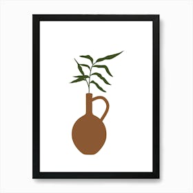 Vase With A Plant Art Print