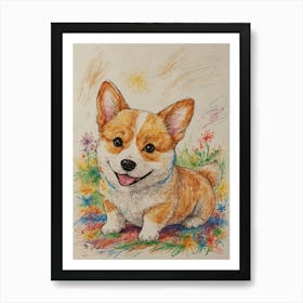 Corgi 3 Art Print